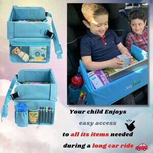 Car Seat Organizer Kids Travel Tray for Kids Toddlers Activities(1 Set)